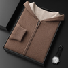 Männer zip-hoodie - luxuriöser cashmere-mix für lässige anlässe