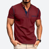 Herren henley-shirt mit praktischer brusttasche - trendy kurzarm oberteil