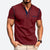 Herren henley-shirt mit praktischer brusttasche - trendy kurzarm oberteil