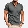 Herren henley-shirt mit praktischer brusttasche - trendy kurzarm oberteil