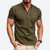 Herren henley-shirt mit praktischer brusttasche - trendy kurzarm oberteil