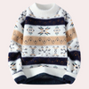 Männerstrickpullover aus weichem material - lässiger und gemütlicher fair-isle-muster sweater