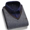 2-teiliger schicker pullover- und hemdanzug - männer layered outfit