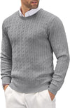 Kabelstrick-pullover - vielseitige herren rundhals-strickware