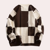 Männers oversized pullover - karierter strickpullover für den alltag