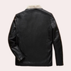 Männer lederjacke mit kunstfell-futter – stylische übergangsjacke für alle jahreszeiten