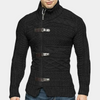 Männer strickjacke - lässige mode mit fettem zopfmuster und lederknöpfen