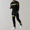 2-teiliger herren trainingsanzug im sleek schwarz – stylisches gym- und freizeit-outfit