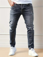 Männer Slim Fit Stretch Jeans - Stylische Denim Freizeitmode