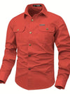 Männer freizeitoberhemd – robuster outdoor-look – leichtes langarm-button-up für den alltag