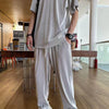 2-teiliger herren tracksuit leichter lounge outfit für freizeit und entspannung - luftiger stoff, modernes design