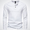 Herren henley-shirt – vielseitiges langarm-casual-oberteil aus hochwertigem baumwollmix für den alltag