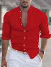 Feiner herren kurzarmhemd mit button-down-kragen