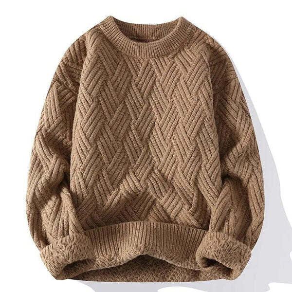 Strickpullover für männer - vintage stil mit strukturiertem design