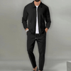 Männer 2-teiliges freizeit-outfit - stylische zip-jacke für lässige mode