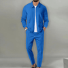 Männer 2-teiliges freizeit-outfit - stylische zip-jacke für lässige mode