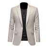 Männlicher taillierter blazer - strukturierte jacke mit schalkragen - einreihiger 2-knopf-stil