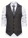 Herren herringbone-weste - raffinierte, massgeschneiderte weste