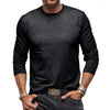 Langarm-cotton t-shirt - klassisches casual-oberteil für männer