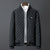 Männer steppjacke - elegante schwarze freizeitmode mit modernem reissverschluss-design
