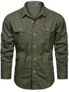 Männer freizeitoberhemd – robuster outdoor-look – leichtes langarm-button-up für den alltag