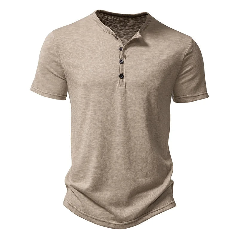 Männer Henley T-Shirt – Baumwollmix für lässige Looks