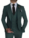3-teiliges herren-anzugblazer-set für smarte bürooutfits - eleganter weste und hose ensemble