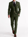 3-teiliges vintage tweed-anzug - elegante formelle bekleidung für männer