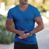 Männers ribbed v-ausschnitt t-shirt - lässige mode für jeden tag