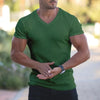 Männers ribbed v-ausschnitt t-shirt - lässige mode für jeden tag
