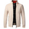 Männers zip-up cardigan – moderne strickmode für frischere tage