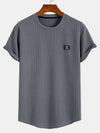 Männers jacquard t-shirt - zeitgemässes freizeit-outfit mit auffälliger struktur