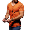 Lässiges v-ausschnitt t-shirt - herren kurzarm shirt