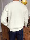 Rippstrick crew-neck pullover - stilvolles herrenstrick