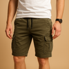 Leichte herren cargo shorts für freizeit - elastischer bund mit taschen für den alltag