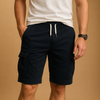 Leichte herren cargo shorts für freizeit - elastischer bund mit taschen für den alltag