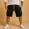 Herren cargo shorts mit verstellbarem kordelzug – lässige sommerhose mit taschen