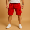 Herren cargo shorts mit verstellbarem kordelzug – lässige sommerhose mit taschen