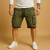 Herren cargo shorts mit verstellbarem kordelzug – lässige sommerhose mit taschen