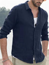 Linen hemd für männer - leichtes casual beachwear für den sommer