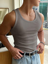 Männer sommer tanktop - atmungsaktives rippen-vest für lässigen style
