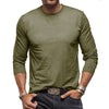 Langarm-cotton t-shirt - klassisches casual-oberteil für männer