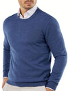 Männlicher v-ausschnitt strickpullover - leichte strickmode für den alltag