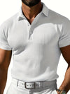 Männerschal aus waffelstrick – luftiges casual-shirt für jeden tag