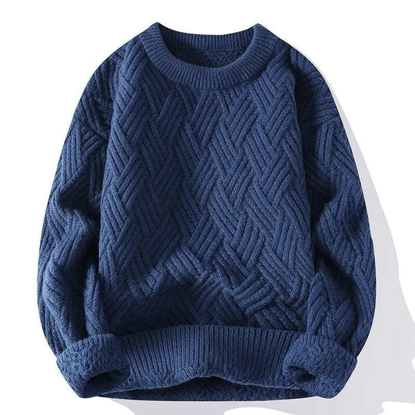 Strickpullover für männer - vintage stil mit strukturiertem design