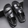 Männerschuhe aus leder mit riemen-design für lässige sommerausflüge - hochwertige offene sandalen