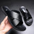 Männer leder flip-flops – stilvolle sommer-schlappen für lässige anlässe