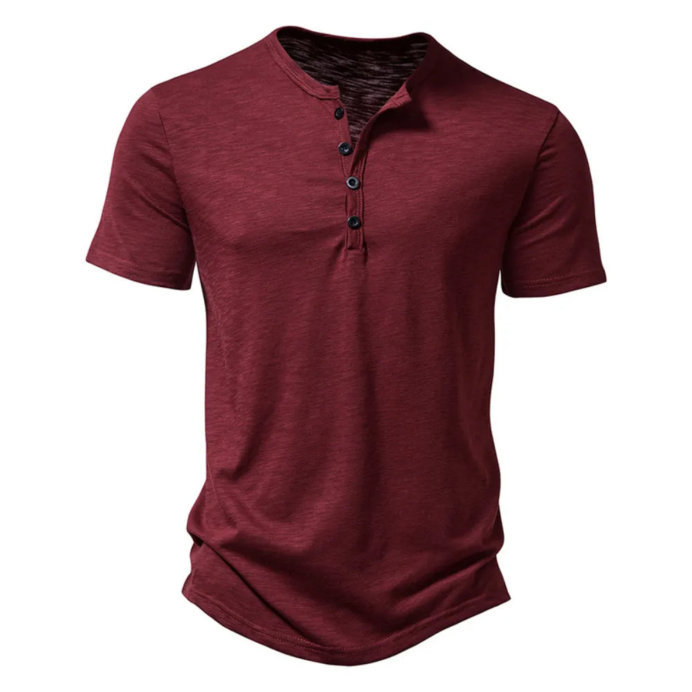 Männer Henley T-Shirt – Baumwollmix für lässige Looks