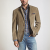 Brauner baumwoll-blazer - stilvolle männerjacke für den alltag