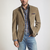 Brauner baumwoll-blazer - stilvolle männerjacke für den alltag